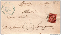 1884  LETTERA CON ANNULLO LOREO ROVIGO - Poststempel