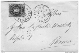 1890  LETTERA CON ANNULLO ROMA - Poststempel
