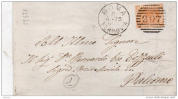 1878   LETTERA CON ANNULLO ROMA - Marcophilie