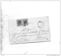 1868   LETTERA CON ANNULLO CASTELVETRANO TRAPANI - Marcophilie