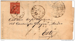 1890  LETTERA CON ANNULLO MONSELICE PADOVA - Poststempel