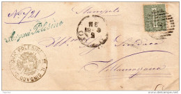 1881 LETTERA  CON ANNULLO  ARQUA POLESINE IN CORSIVO ROVIGO - Poststempel