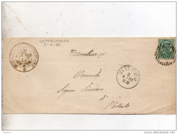1881   LETTERA CON ANNULLO VITORCHIANO   IN CORSIVO VITERBO - Poststempel