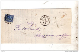 1880   LETTERA CON ANNULLO   CANEPINA IN CORSIVO VITERBO - Marcofilía