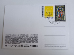 D203028   Österreich   Postkarte Vom 29.06.2002 Mit Ergänzungsmarke € 0,38 Mit Stempel  Baden Bei Wien - Lettres & Documents