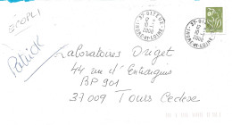 TIMBRE N° 3967   - MARIANNE DE LA MOUCHE     - TARIF DU 1 10 06 AU 28 2 08 -  SEUL SUR LETTRE - 2008 - Tarifas Postales
