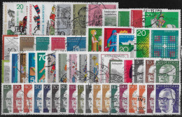 ALLEMAGNE REPUBLIQUE FEDERALE - ANNEE 1970 - 55 VALEURS - OBLITERES - TOUS DIFFERENTS - Used Stamps