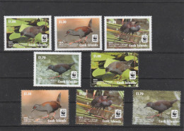 Cook Islands 2014 - WWF , Fauna,Bieds, 12 Values ,perforated,MNH ,Mi.1993-2000 - Cook Islands