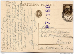1942 CARTOLINA CON ANNULLO SALERNO - Interi Postali