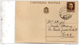 1941 CARTOLINA CON ANNULLO DOMODOSSOLA NOVARA - Stamped Stationery