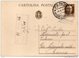 1939 CARTOLINA CON ANNULLO FANO - Ganzsachen