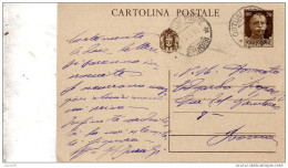 1935 CARTOLINA  CON ANNULLO  BROSSASCO CUNEO - Interi Postali