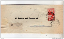 1953 LETTERA RACCOMANDATA CON ANNULLO ASCOLI PICENO - 1946-60: Poststempel