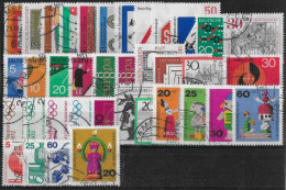 ALLEMAGNE REPUBLIQUE FEDERALE - ANNEE 1971 - 37 VALEURS - OBLITERES - TOUS DIFFERENTS - Used Stamps