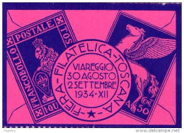 1934 VIAREGGIO - FIERA  FILATELICA TOSCANA - Erinnofilie