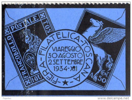 1934 VIAREGGIO - FIERA  FILATELICA TOSCANA - Vignetten (Erinnophilie)