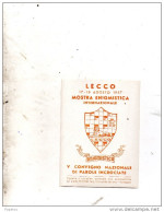 1957 LECCO - MOSTRA ENIGMISTICA - Erinofilia