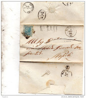 1868    LETTERA CON ANNULLO STRONGOLI CROTONE - Poststempel