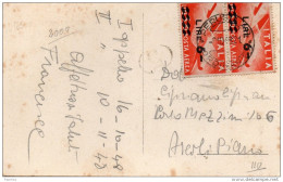 1948 CARTOLINA CON ANNULLO PERUGIA - Airmail
