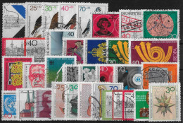 ALLEMAGNE REPUBLIQUE FEDERALE - ANNEE 1973 - 35 VALEURS - OBLITERES - TOUS DIFFERENTS - Used Stamps