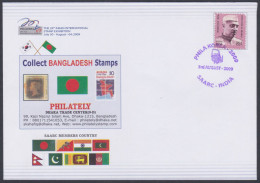 Inde India 2009 Special Cover Phila Korea, Bangladesh, SAARC, Flag, Pakistan, Subhash Chandra Bose Pictorial Postmark - Storia Postale