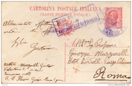 1918   CARTOLINA CON ANNULLO R. NAVE FLAVIO GIOIA  + VERIFICATO PER CENSURA - Postwaardestukken
