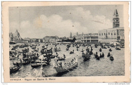 1932 CARTOLINA - VENEZIA - REGATA NEL BACINO DI S. MARCO - Venetië (Venice)