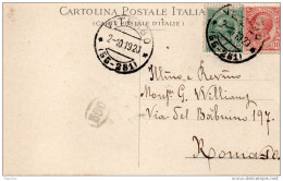 1919  CARTOLINA CON ANNULLO VITERBO - Marcophilie