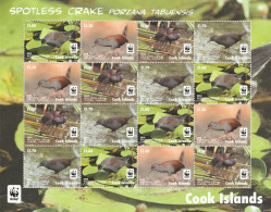 Cook Islands 2014 - WWF , Fauna,Bieds, Block 4x4 Values ,perforated,MNH ,Mi.1997-2000KB - Cookinseln