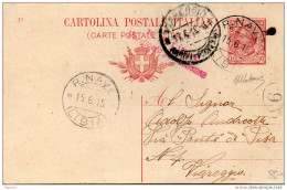 1915 CARTOLINA CON ANNULLO  R. NAVE LIBIA  +  VERIFICA PER CENSURA - Guerre 1914-18