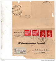 1945    LETTERA  RACCOMANDATA CON ANNULLO MILANO - Storia Postale