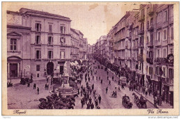 1933 CARTOLINA  NAPOLI  VIA ROMA - Marcophilie