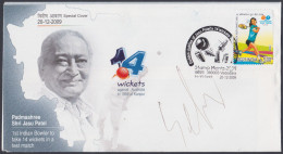 Inde India 2009 Special Autograph Cover Cricket, Virendra Sehwag, Indian Player, Sport, Sports, Pictorial Postmark - Cartas & Documentos