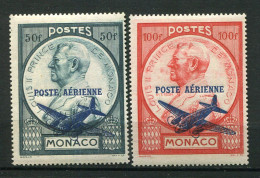Monaco ** Poste Aérienne  13/14 -  Timbres - Poste Surchargés - Airmail