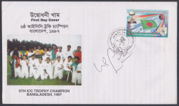 Bangladesh 2009 Autograph FDC Cover Cricket, V.V.S. Laxman, Indian Player, Sport, Sports, Pictorial Postmark - Bangladesch
