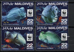 Maldives   Espèces Menacées- Endangered Animals 2015 WWF  XXX - Maldive (1965-...)