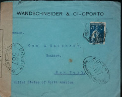 TIPO CERES - WWI - MARCOFILIA - CENSURAS - WANDSCHNEIDER & Cº - PORTO - Covers & Documents
