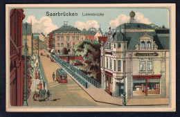 Germany Saarbrücken C1904-06 Louisebrücke. Bridge, Store. Old Postcard (h3448) - Saarbruecken