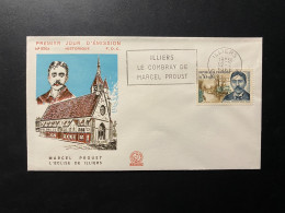 Enveloppe 1er Jour "Marcel Proust" 12/02/1966 - Flamme - 1472 - Historique N° 556A - 1960-1969