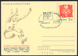 Polonia/Poland/Pologne: Intero, Stationery, Entier, Elżbieta Krzesińska - Summer 1956: Melbourne