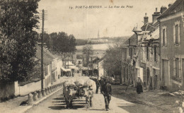 Port à Binson - La Rue Du Pont "animés" "charrette à Boeuf" - Autres & Non Classés