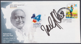 Inde India 2009 Special Autograph Cover Cricket, Zaheer Khan, Indian Player, Sport, Sports, Pictorial Postmark - Cartas & Documentos
