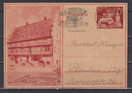 Dt.Reich Ganzsache P 293 O Hanau 1943 Mit Rückseitigem Privatem Zudruck : .. Des Deutschen Goldschmiedehauses.. - Briefkaarten