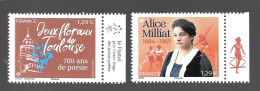 France 2024 - Jeux Floraux De Toulouse – 700 Ans De Poésie & Alice Milliat ** - Unused Stamps
