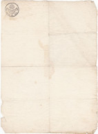 DOCUMENTO  STORICO  - CARTA BOLLATA  CENT. 30 - NON USATA - BETTELINI -1834 - Historical Documents