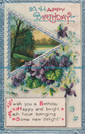 R002234 Greeting Postcard. A Happy Birthday. Trees And Lake. 1926 - Welt