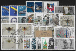 ALLEMAGNE REPUBLIQUE FEDERALE - ANNEE 1991 - 88 VALEURS - OBLITERES - TOUS DIFFERENTS - 4 SCANS - Used Stamps