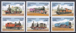 Kambodscha 1997 - Mi.Nr. 1724 - 1729 - Postfrisch MNH - Eisenbahnen Railways Lokomotiven Locomotives - Eisenbahnen