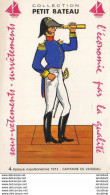 Carte Publicitaire Petit- Bateau Uniforme- Epoque Napoléonienne 1813- Capitaine De Vaisseau ... - Krieg