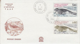 TAAF 1984 Phoque Crabier 2v FDC (59870) - FDC
